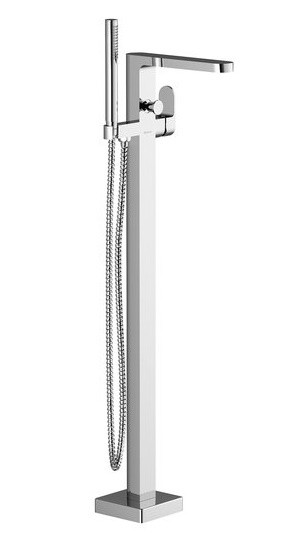 Baterie cada cu montaj pe pardoseala Ravak Concept Chrome CR 080.00  corp incastrat R-Box inclus
