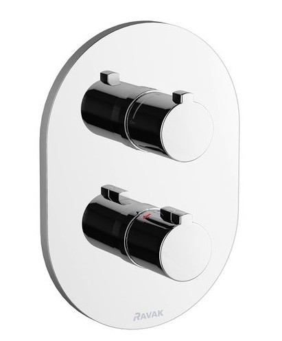 Baterie dus termostatata Ravak Concept Chrome CR 064.00 cu montaj incastrat  corp ingropat inclus