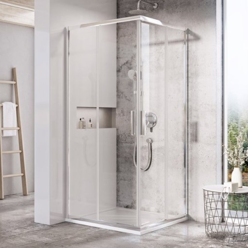 Cabina de dus patrata Ravak Blix Slim BLSRV2 90x90cm  crom lucios