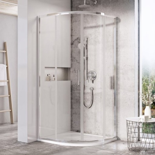 Cabina de dus semirotunda Ravak Blix Slim BLSCP4 90x90cm  crom lucios