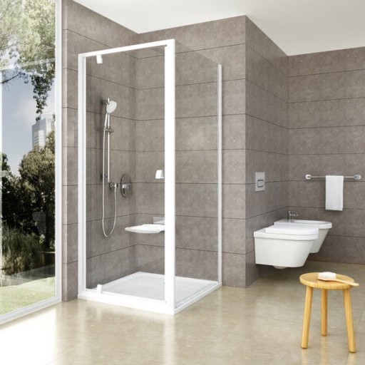 Perete lateral dus Ravak Pivot PPS 80cm  alb