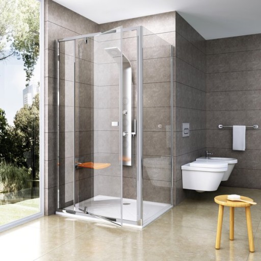Perete lateral dus Ravak Pivot PPS 80cm  crom lucios