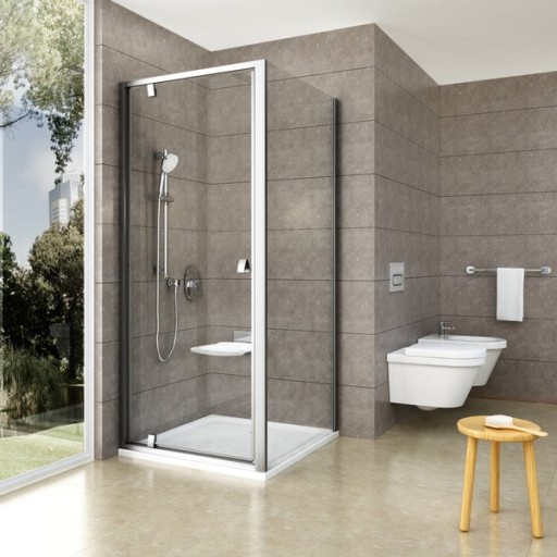Perete lateral dus Ravak Pivot PPS 90cm  crom mat