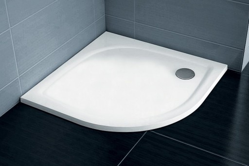 Cadita de dus semirotunda Ravak Elipso Pro Flat 90x90cm  alb