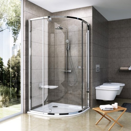Cabina de dus semirotunda Ravak Pivot PSKK3 90x90cm  crom lucios