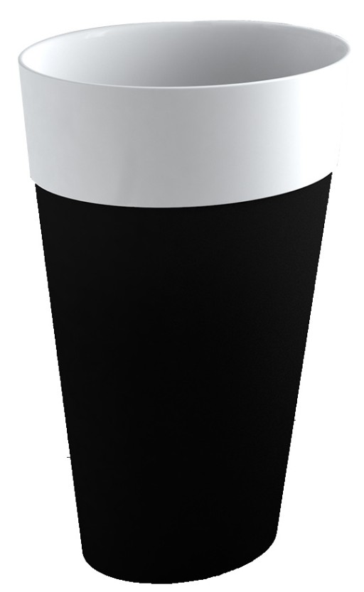 Lavoar free-standing Besco Uniqa Black & White 32x46x84cm  negru-alb