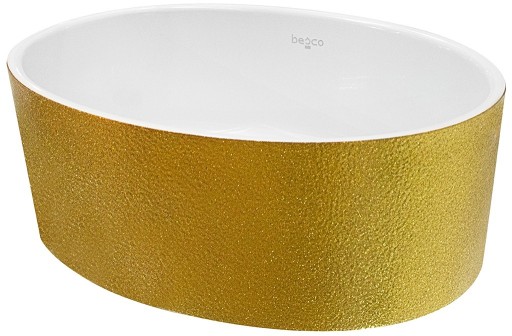 Lavoar tip bol Besco Uniqa Glam 32x46x17cm  Gold