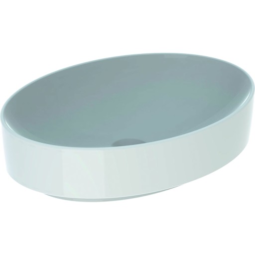 Lavoar oval tip bol Geberit VariForm 55x40cm  fara orificiu baterie  fara preaplin  alb