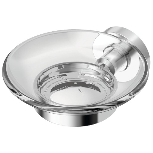 Savoniera sticla cu suport Ideal Standard IOM  crom