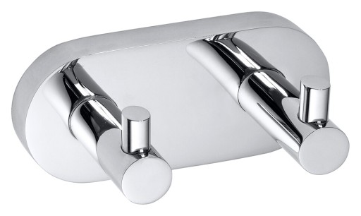 Cuier dublu Bemeta Omega 120x55x50mm  crom
