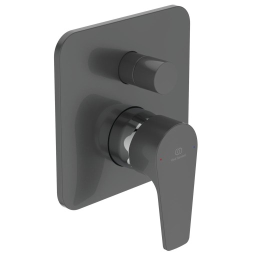 Baterie cada - dus Ideal Standard Cerafine D cu montaj incastrat  corp ingropat inclus  gri perlat