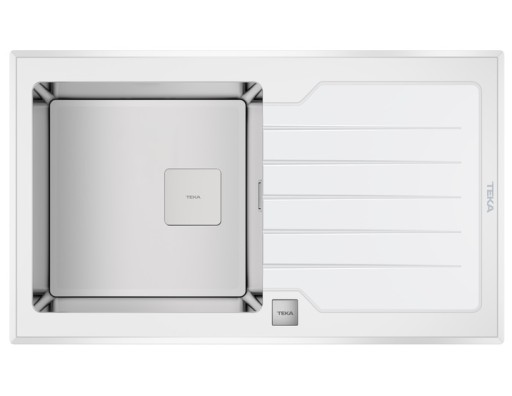 Chiuveta bucatarie Teka Premium RS15 1B 1D 86  860x510cm  inox + sticla alba