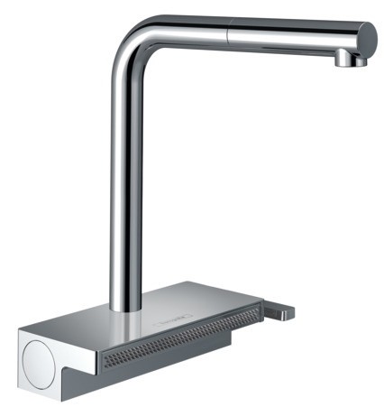 Baterie bucatarie Hansgrohe Aquno Select M81 250  dus extractibil  doua tipuri de jet  sBox si strecuratoare multifunctionala