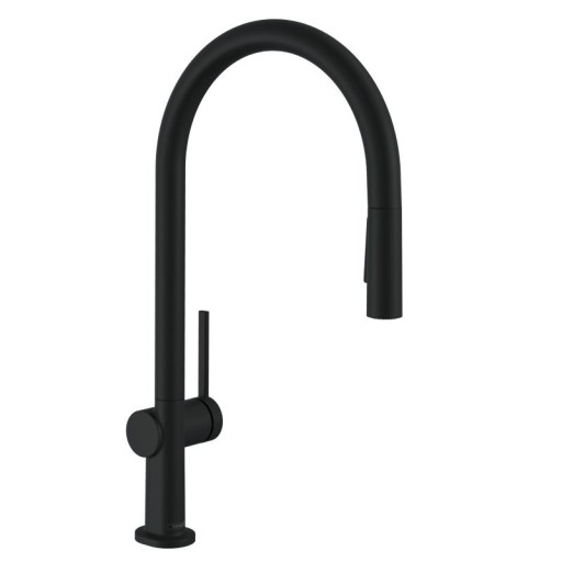 Baterie bucatarie Hansgrohe Talis M54 210 negru mat  dus extractibil  doua tipuri de jet si sBox