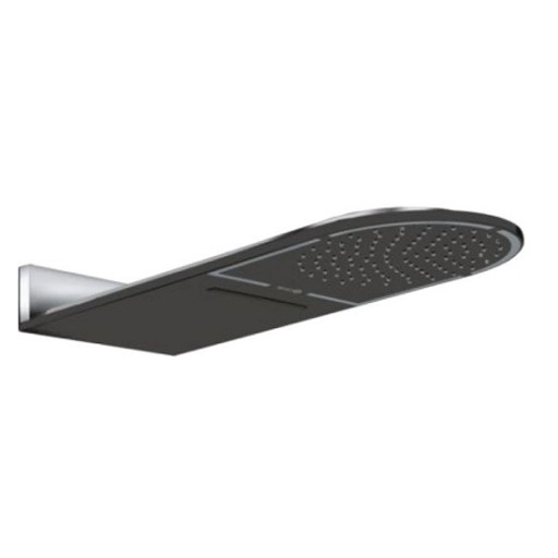 Palarie de dus Kludi A-QA Fusion cu doua jeturi  600x250x80mm  negru mat