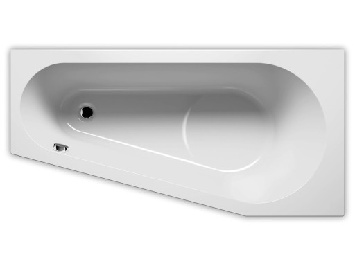 Cada baie asimetrica Riho Delta 150x80cm  acril orientare stanga