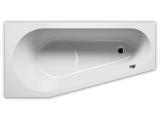 Cada baie asimetrica Riho Delta 150x80cm  acril  orientare dreapta