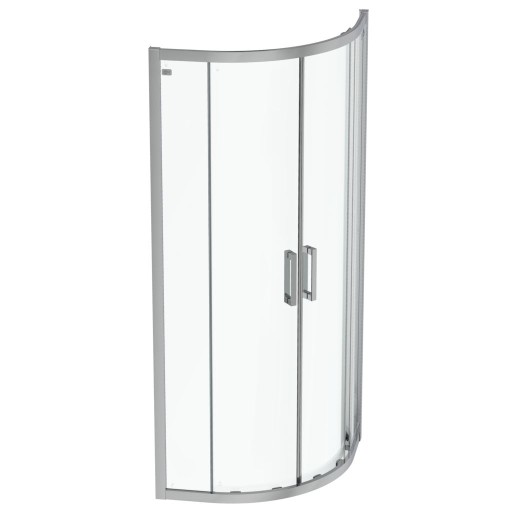 Cabina de dus semirotunda Ideal Standard Connect 2  80x80cm  usi culisante  sticla 6mm tratata IdealClean