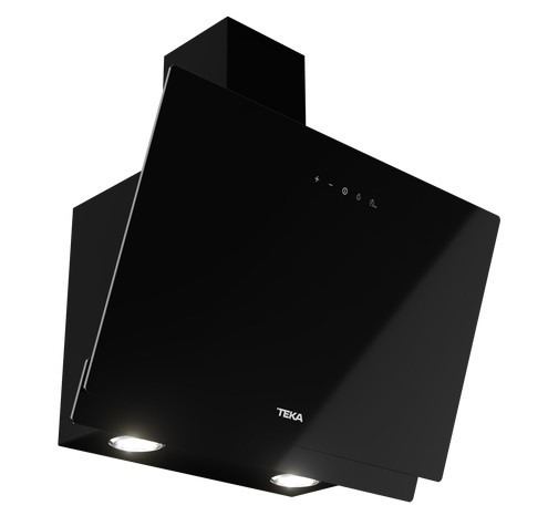 Hota Teka Easy DVN 64030 design vertical  2 trepte + Turbo  460 m3/h  60cm  timer  Sticla neagra