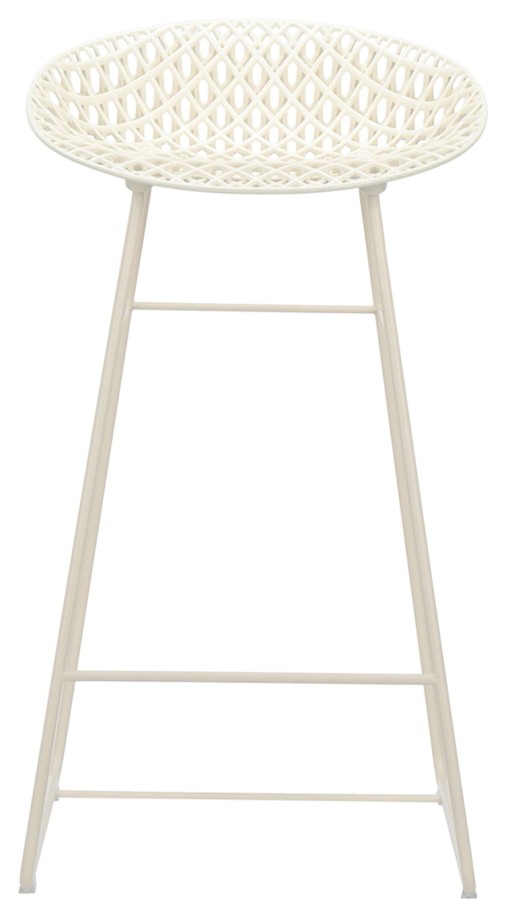 Scaun inalt Kartell Smatrik Outdoor design Tokujin Yoshioka  alb mat