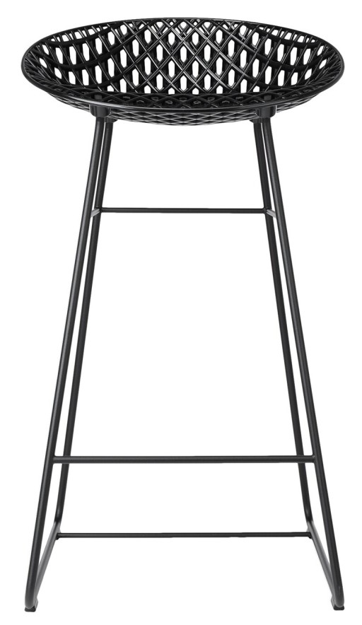 Scaun inalt Kartell Smatrik Outdoor design Tokujin Yoshioka  negru mat
