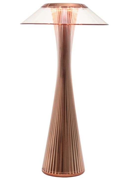 Veioza Kartell Space design Adam Tihany  LED  15x30cm  cupru metalizat