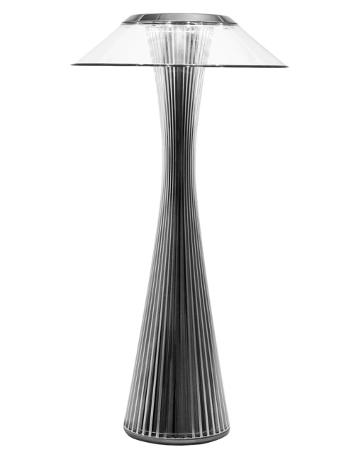 Veioza Kartell Space design Adam Tihany  LED  15x30cm  titanium metalizat