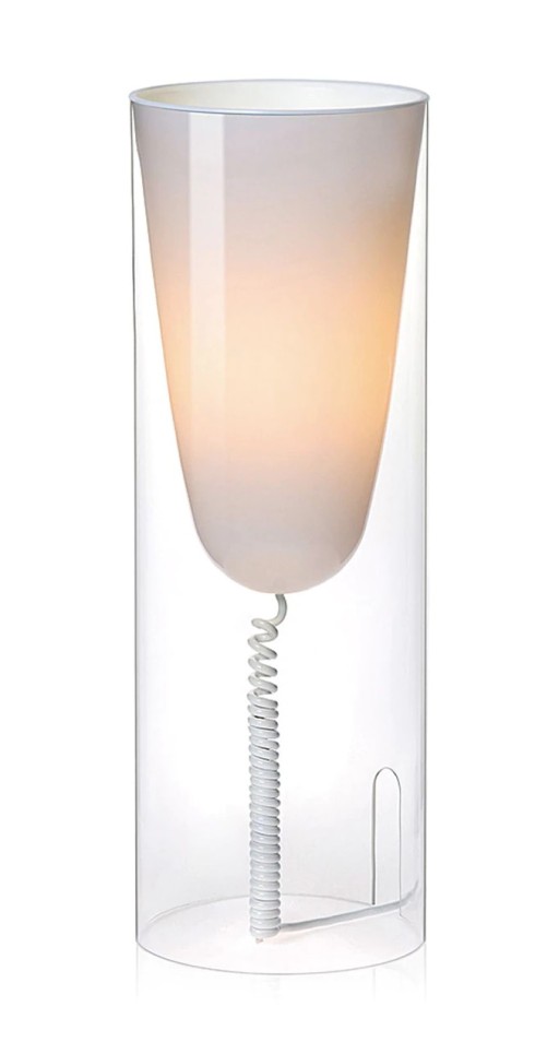 Veioza Kartell Toobe design Ferruccio Laviani  h55cm  d20cm  transparent