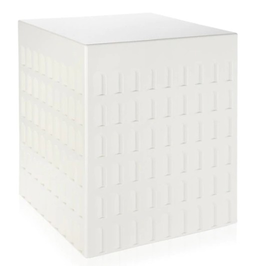 Taburet Kartell EUR design Fabio Novembre  45x36x36cm  alb