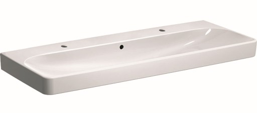 Lavoar dublu Geberit Smyle Square 120x48cm  montare pe mobilier  alb