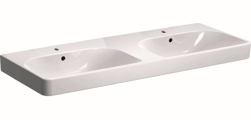 Lavoar dublu Geberit Smyle Square 120x48cm  alb