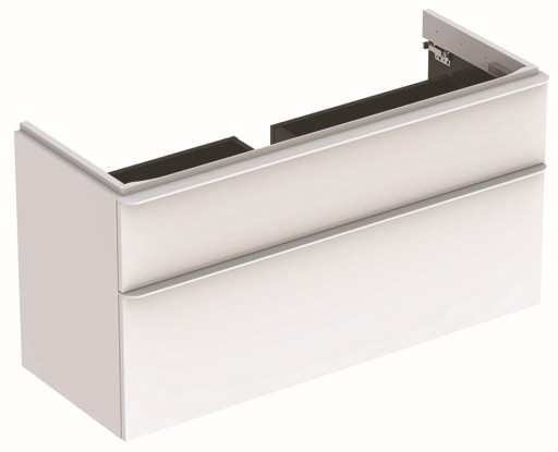 Dulap baza Geberit Smyle Square cu 2 sertare  120cm  alb lucios
