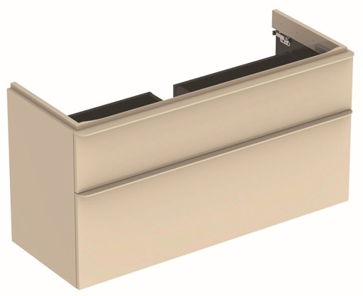 Dulap baza Geberit Smyle Square cu 2 sertare  120cm  gri nisip lucios