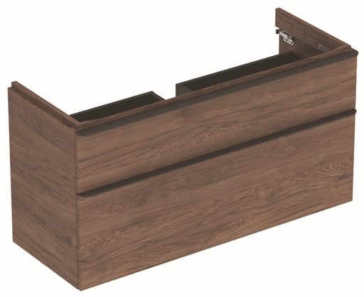 Dulap baza Geberit Smyle Square cu 2 sertare  120cm  nuc american