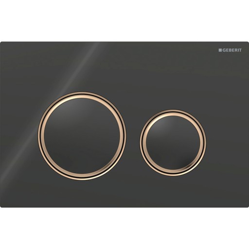 Clapeta actionare Geberit Sigma21 negru  detalii rose-gold