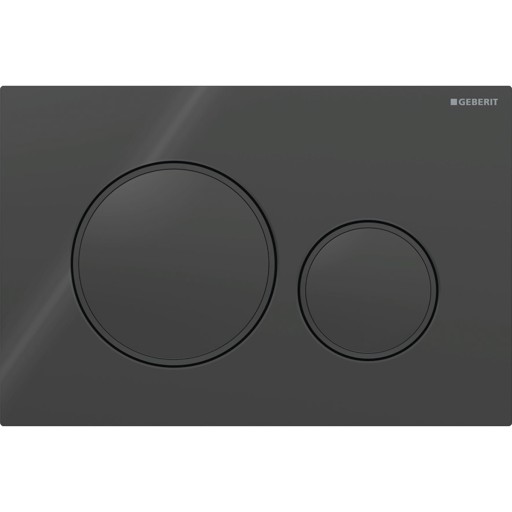 Clapeta actionare Geberit Sigma20 negru lucios  detalii negru mat
