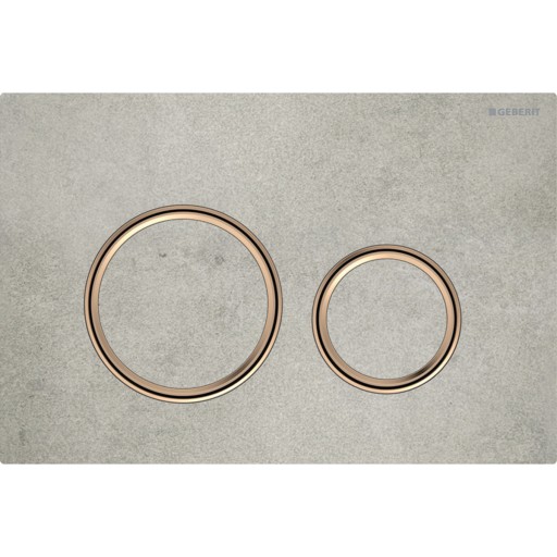 Clapeta actionare Geberit Sigma21 aspect beton  detalii rose-gold