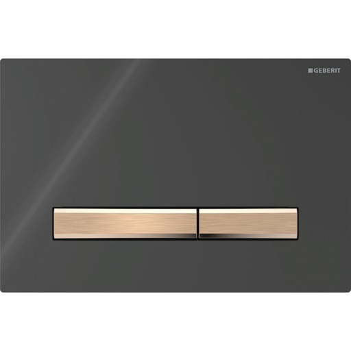 Clapeta actionare Geberit Sigma50 negru  detalii rose-gold