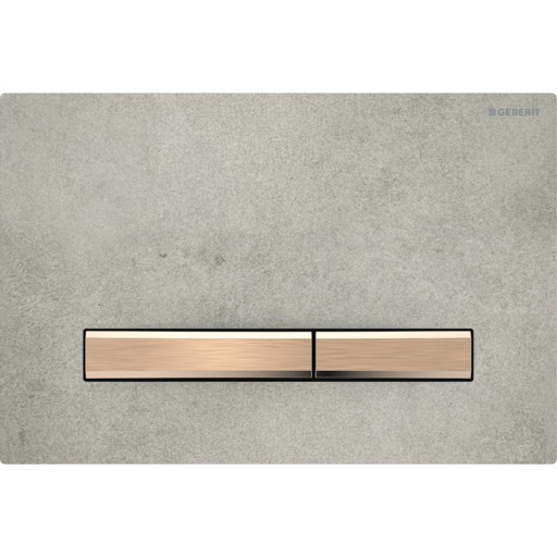 Clapeta actionare Geberit Sigma50 aspect beton  detalii rose-gold