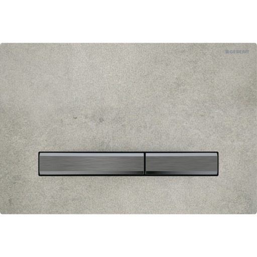 Clapeta actionare Geberit Sigma50  beton  detalii crom negru