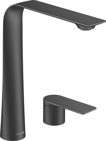 Baterie lavoar Duravit D.1 250 din doua elemente  montare pe lavoar  negru mat