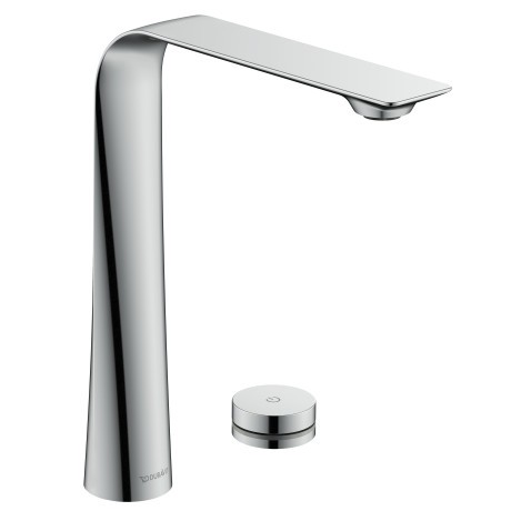 Baterie lavoar electronica Duravit D.1 250 din doua elemente  montare pe lavoar si alimentare la retea 220V  crom