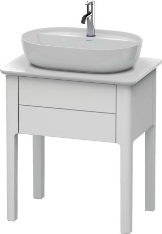 Dulap baza Duravit Luv 638x450mm cu un sertar  fara blat  alb satinat mat lacuit