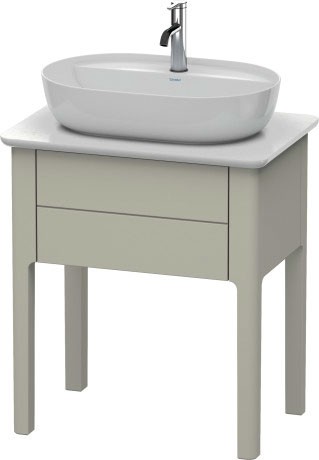 Dulap baza Duravit Luv 638x450mm cu un sertar  fara blat  taupe satinat mat lacuit