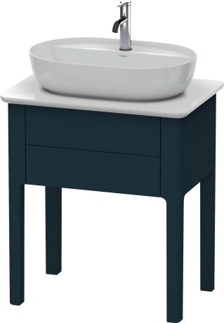 Dulap baza Duravit Luv 638x450mm cu un sertar  fara blat  albastru inchis satinat mat lacuit