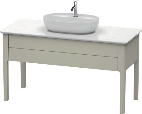 Dulap baza Duravit Luv 1338x570mm cu un sertar  fara blat  taupe satinat mat lacuit