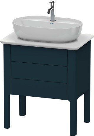 Dulap baza Duravit Luv 638x450mm cu doua sertare  fara blat  albastru inchis satinat mat lacuit