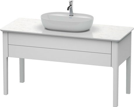 Dulap baza Duravit Luv 1338x570mm cu un sertar  fara blat  alb satinat mat lacuit