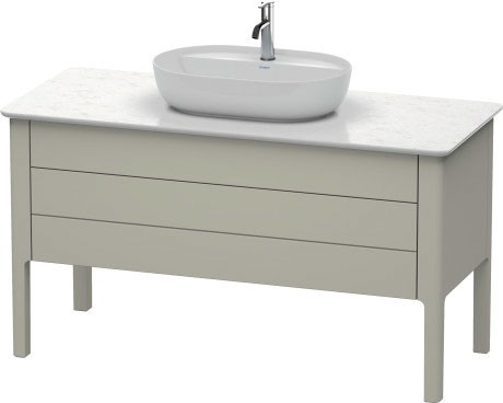 Dulap baza Duravit Luv 1338x570mm cu doua sertare  fara blat  taupe satinat mat lacuit