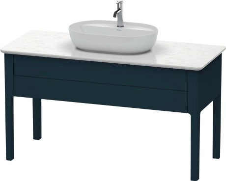 Dulap baza Duravit Luv 1338x570mm cu un sertar  fara blat  albastru inchis satinat mat lacuit